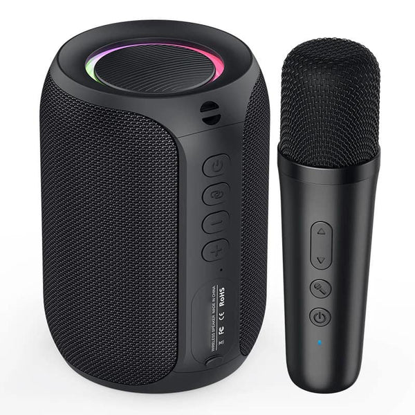 PRIMEPLUS - Karaoke Machine Portable Bluetooth 5.3 Speaker System with Wireless Microphones Home Family festival Gifts