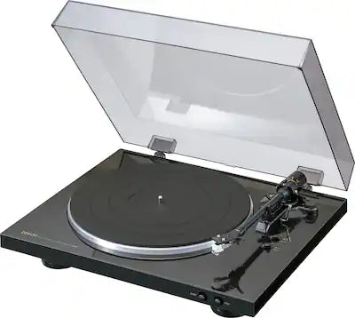 Denon - DP-300F Fully Automatic Analog Turntable with Built-In Phono Equalizer, Unique Tonearm Design, Slim Design