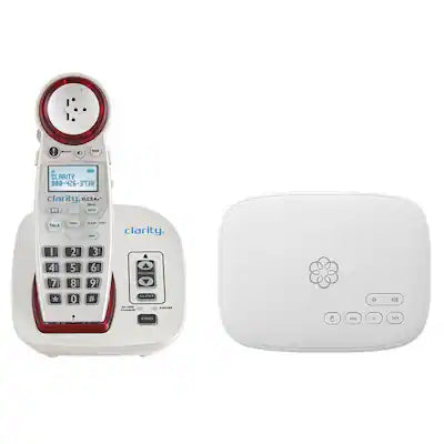 Ooma - VoIP Home Phone with Telo IP Wired Adapter, Clarity Amplified Cordless Phone with Visual Ringer, 24/7 Concierge Plan