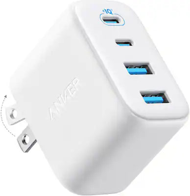Anker - Zolo GaN Wall Charger (50W, 4 Ports, 2 USB-C + 2 USB-A) - White