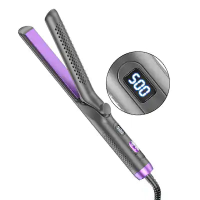 NEXPURE - 2 in 1 Airflow Curling Iron Hair Straightener Curler Ionic Ceramic Fast Heat Dual Voltage