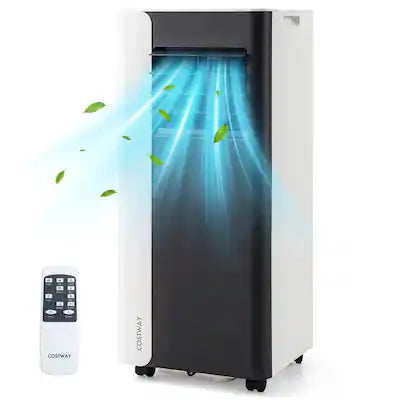 Costway - 10000 BTU 3 in 1 Portable Air Conditioner with Fan & Dehumidifier Mode Sleep Mode LED Display