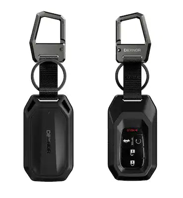 Dexnor - Rugged Key Fob Cover with Carabiner & Keychain for Honda 2026 2025 2024 2023 2022 Civic Accord CR-V HR-V Pilot Keyfob