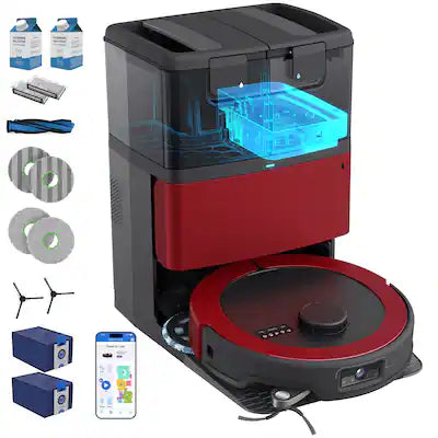 bObsweep - Maxim Robot Vacuum & Mop, AutoWash & Auto-Empty Dock, Privacy-First U.S. Software, Odor Control Bags, 22000 Pa