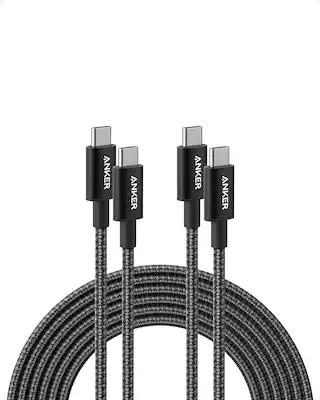 Anker - USB C to USB C Cable (10FT, 2Pack), Type-C 100W Charger Cord