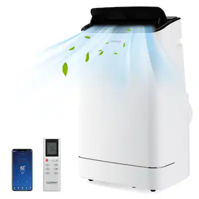 Costway - 15000 BTU Portable Air Conditioner Cools up to 800 sq.ft with Remote APP Control Cool Fan Heat Dehum