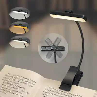 COWIN - Book Light 24 LED Rechargeable Reading Light Reading in Bed 3 Color 80 Hrs Runtime Clip on Light
