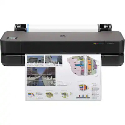 HP - DesignJet T210 Large Format 24-inch Color Plotter Printer for Easy Wide CAD & Poster Prints (8AG32D)