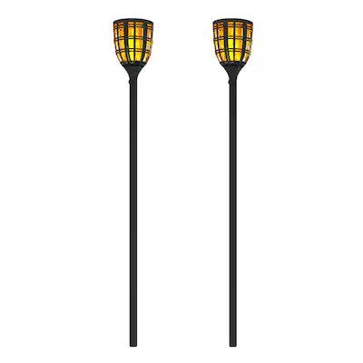 Techko Maid - Solar Tiki Torch Path Lights LED Flame Effect IP65 (2-pack)
