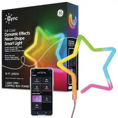 Cync - 10 Foot Dynamic Effects Smart LED Neon Shape Light - Color Changing