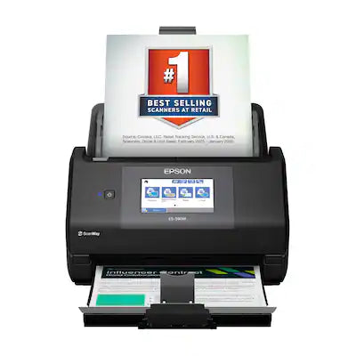 Epson - WorkForce ES-590W Wireless & USB High-Speed AI & Cloud Ready Desktop Color Duplex Document Scanner