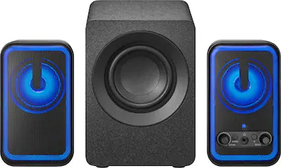 Insignia™ - 2.1 Bluetooth Computer Speaker System with RGB Lighting and Remote Control (3-Piece)
