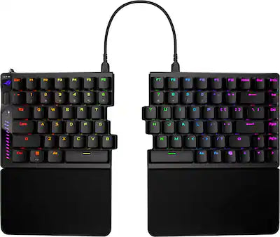 ASUS - ROG Falcata 75% Wireless Magnetic Hall Effect RGB Ergonomic Gaming Keyboard with Hot-Swappable ROG HFX V2 Switches