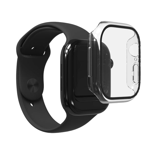 ZAGG - InvisibleShield Glass Elite 360 Integrated Bumper + Screen Protection for Apple Watch Series 11/10 Large - Clear
