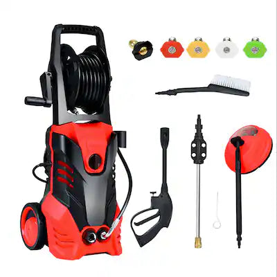 Costway - 3000PSI Electric High Pressure Washer Machine 2 GPM 2000W w/ Deck Patio Cleaner