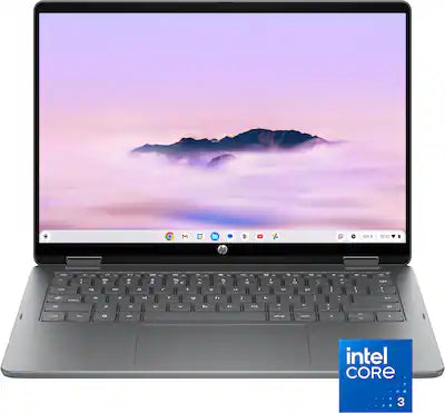 HP - 14" 2K Touchscreen 2-in-1 Chromebook Plus - Intel Core 3 N355 - 8GB Memory - 256GB UFS Storage