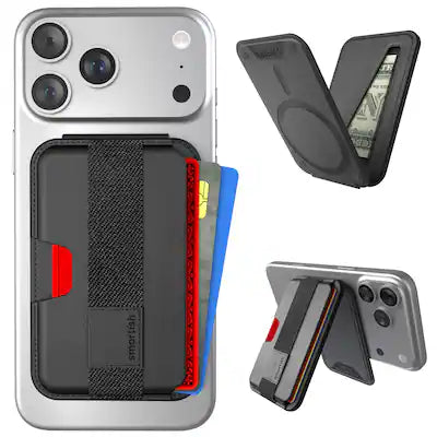 Smartish - MagSafe Wallet - Side Hustle Flip - iPhone Magnetic Card Holder Kickstand + Grip