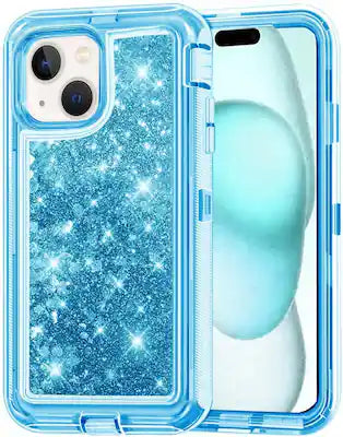 Entronix - Case Compatible with iPhone 15 Plus - Liquid Glitter Heavy Duty Protection
