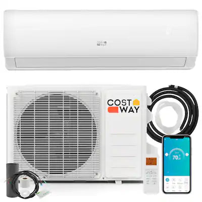 Costway - 17000 BTU Wifi Enabled Mini Split Air Conditioner & Heater Works with Alexa