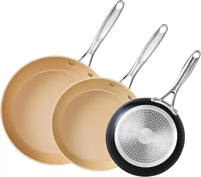 Cooks Standard - Classic Hard Anodize Ceramic Nonstick 3-Piece Fry Pan Set,8-9.5-11 Inch