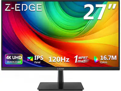 Z Z-Edge - S274K 27" 4K UHD 3840 x 2160 120 Hz 1 ms Flat-Panel IPS Gaming Monitor, HDMI 2.1, DP 1.4