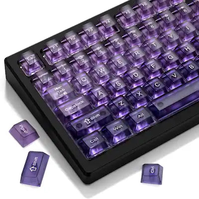 Womier - Crystal Jelly keycaps ,Transparent Style Cute keycap for All US layout Mx Cherry Mechanical Keyboard