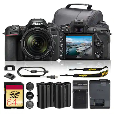Nikon - D7500 DSLR Camera with AF-S DX NIKKOR 18-140mm f/3.5-5.6G ED VR Lens (5pc Bundle)