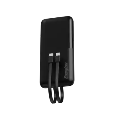 Energizer - 10,000mAh 22.5W 4-Port Universal Fast Charging Power Bank/Portable Charger w/ 2 Built in PD USB-C Cables & LED Display