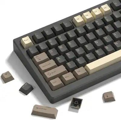 Womier - PBT Keycaps,Cherry Profile Double-Shot Keycap for 60% 65% 75% 100% TKL US Layout Mechanical Keyboard