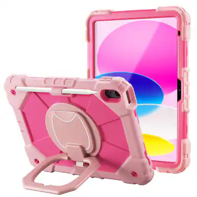 Vena - for Apple iPad A16 Case for Kids, iPad A16 10th/11th Case, 360° Rotating Hand Strap Stand Cover for iPad A16 10.9"