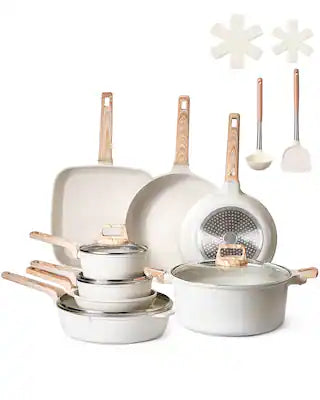 VEVOR - 19 Piece Pots and Pans Set Nonstick, Granite Cookware Set, Induction Cookwares,Kitchen RV Cooking Sets with Frying,Sauce