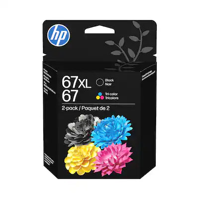 HP - 67XL/67 Multipack Ink Cartridge, 2/Pack (3YP30AN#140)