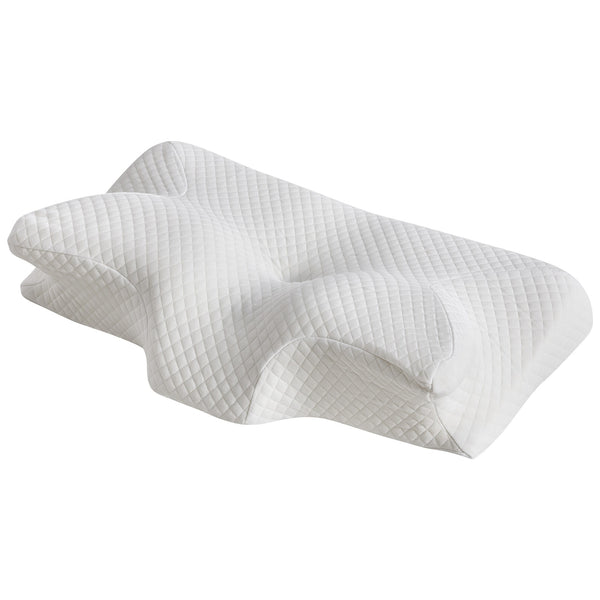 Bestier - Memory Foam Pillow for Neck Pain Relief Ergonomic Memory Foam Bed Pillow for Sleeping - White