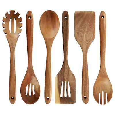 MegaChef - 6 Piece Acacia Wood Kitchen Utensil Set