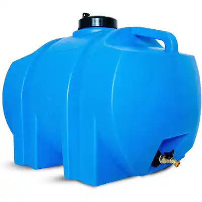 WaterPrepared - 35 Gal Utility Water Tank w/Large Cap, 3/4" Brass Spigot & Handles