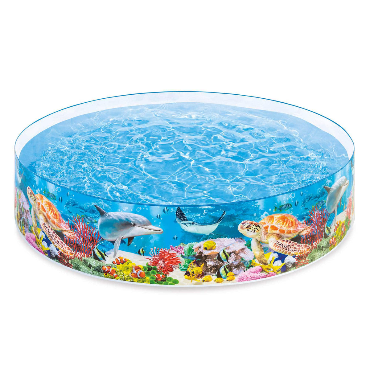 Intex - Deep Sea Blue 8ft x 18in SnapSet Instant Above Ground Swimming Kiddie Pool