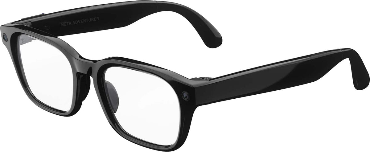 Meta - Adventurer - AI Glasses - Smart Features like 12MP Camera, Live Translate- 8+ Hour Battery - Transitions Grey Lenses - Classic Black