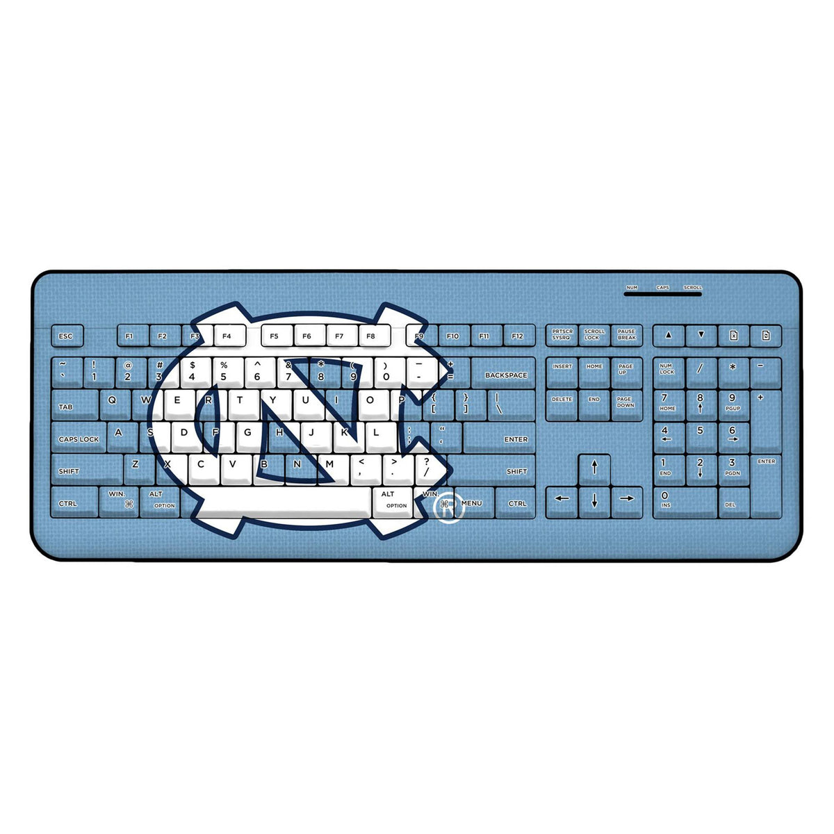Keyscaper - North Carolina Tar Heels Solid Design Wireless Keyboard - Multicolor