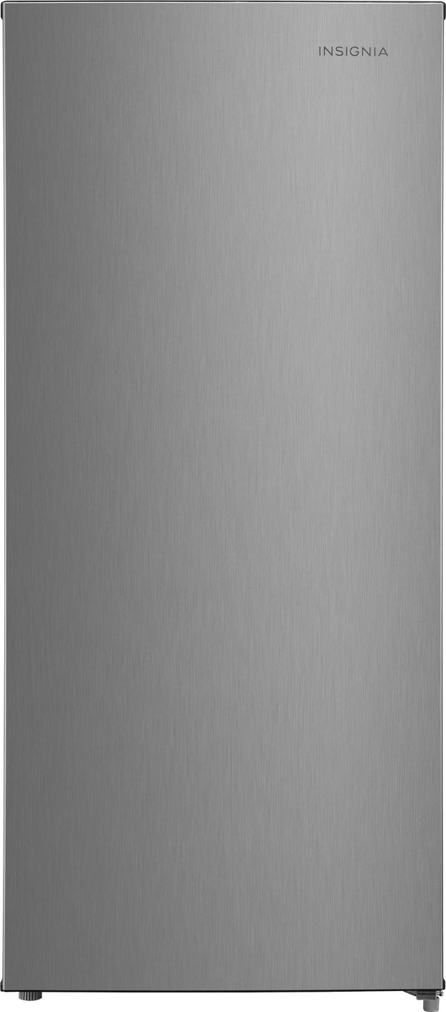 Front. Insignia™ - 7.1 Cu. Ft. Garage Ready Upright Convertible Freezer - Stainless Steel Look.