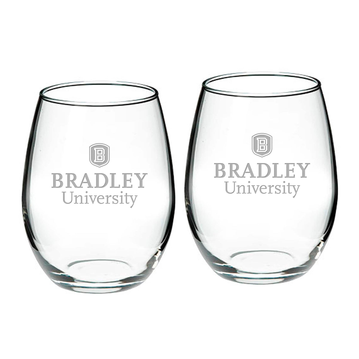 Jardine - Bradley Braves 21oz. 2-Piece Stemless Wine Glass Set - Multicolor