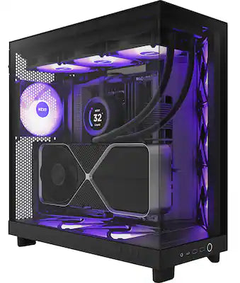 NZXT - H6 Flow RGB ATX Mid-Tower PC Case with Dual Chamber