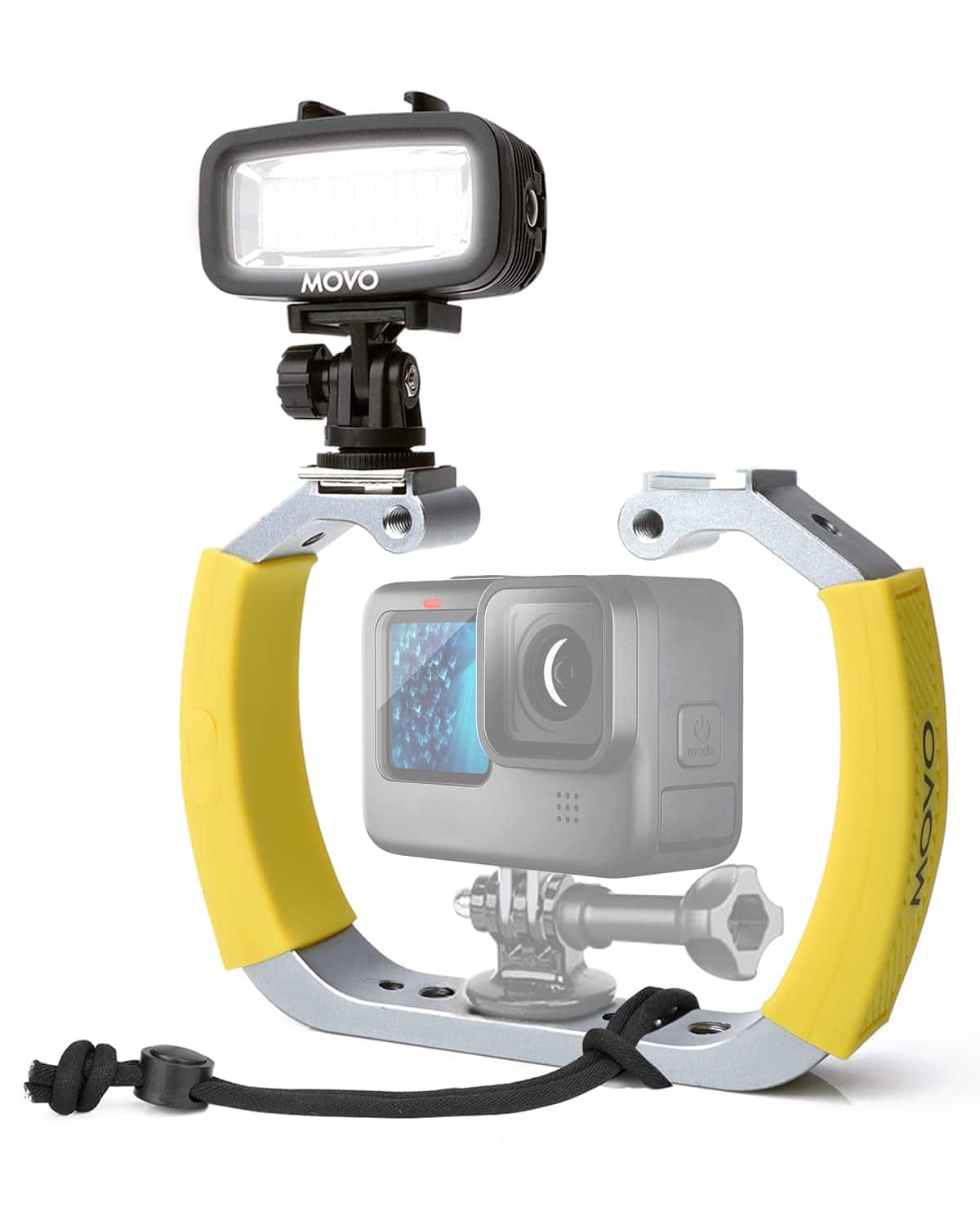 MOVO - DiveRig4 Diving Rig Bundle with Waterproof LED Light - Compatible with GoPro HERO3, HERO4, HERO5, HERO6, HERO7