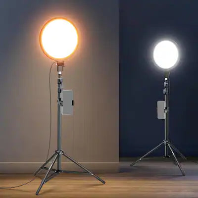 Neewer - BASICS 12" Ring Light, 63" Tripod, 15W Bi-Color