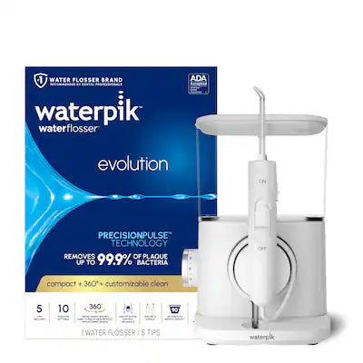 Waterpik - Evolution Water Flosser with 10 Settings, 5 Tips, ADA Accepted