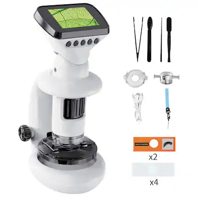 Contixo - MS2 WiFi Digital Microscope with LCD Screen, 1000X Magnification, Photo & Video Capture, Type-C Rechargeable