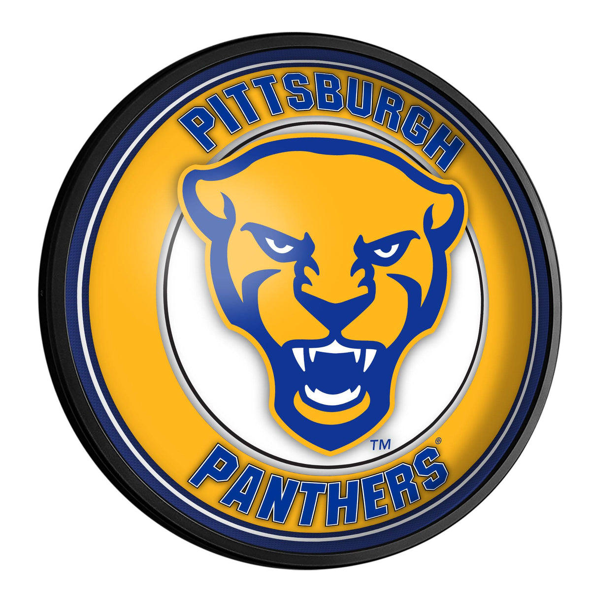 The Fan-Brand - Pitt Panthers Mascot 18'' Round Slimline Illuminated Wall Sign - Multicolor