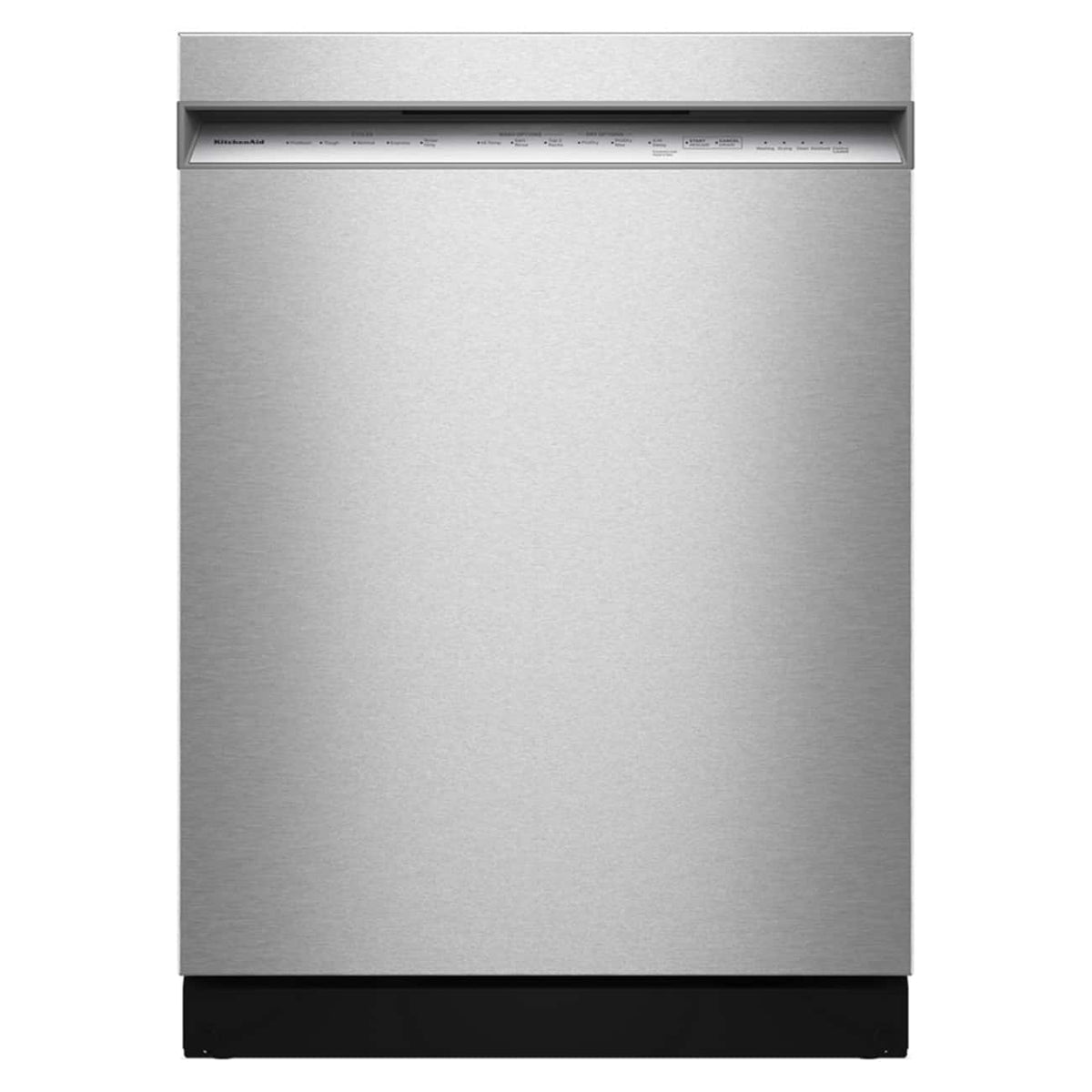 KitchenAid - 24 inch Front Control Built-In Tub Dishwasher with Third Level Jet Rack and 41 dBA - Stainless Steel - Stainless Steel