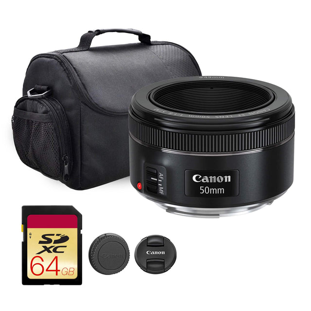 Canon 50mm Lens  
Canon SD XC 64GB SD Card  
Canon Lens Cap  
Canon Lens Cap