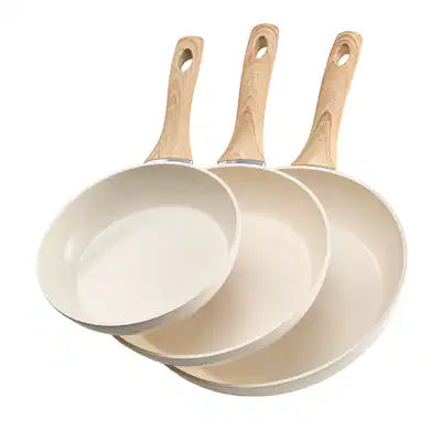 VEVOR - Aluminum Frying Pan Set, Nonstick Ceramic Skillets, 3 Sizes (8, 9.5, 11 in), Durable Cookware