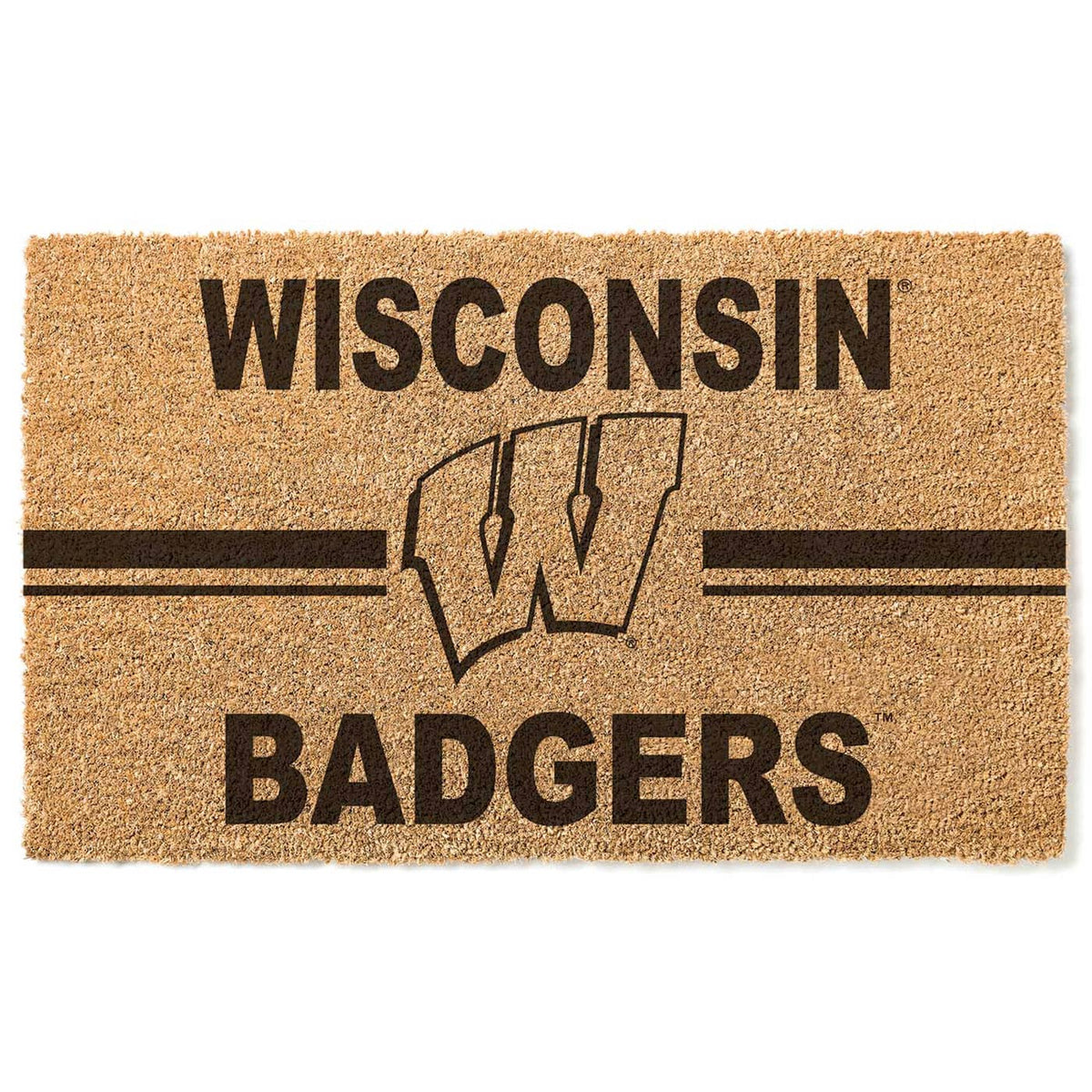 Jardine - Wisconsin Badgers 18" x 30" Team Logo Doormat - Brown